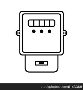 electric meter icon logo vector design template