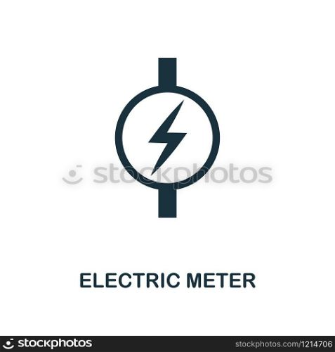 Electric Meter icon. Monochrome style design from measurement collection. UX and UI. Pixel perfect electric meter icon. For web design, apps, software, printing usage.. Electric Meter icon. Monochrome style design from measurement icon collection. UI and UX. Pixel perfect electric meter icon. For web design, apps, software, print usage.