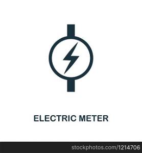 Electric Meter icon. Monochrome style design from measurement collection. UX and UI. Pixel perfect electric meter icon. For web design, apps, software, printing usage.. Electric Meter icon. Monochrome style design from measurement icon collection. UI and UX. Pixel perfect electric meter icon. For web design, apps, software, print usage.