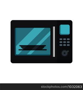 Electric microwave icon. Flat illustration of electric microwave vector icon for web design. Electric microwave icon, flat style