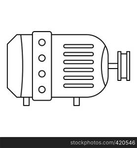 Electric motor icon. Outline illustration of electric motor vector icon for web. Electric motor icon, outline style