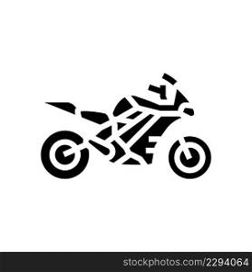 electric motorcycle glyph icon vector. electric motorcycle sign. isolated contour symbol black illustration. electric motorcycle glyph icon vector illustration