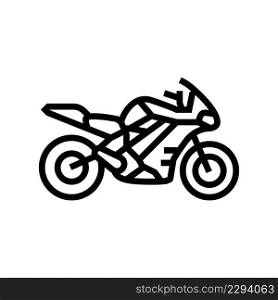 electric motorcycle line icon vector. electric motorcycle sign. isolated contour symbol black illustration. electric motorcycle line icon vector illustration