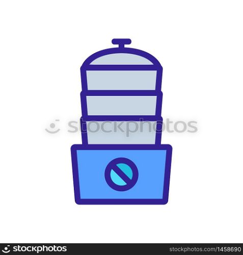 electric multi function steamer with one button icon vector. electric multi function steamer with one button sign. color symbol illustration. electric multi function steamer with one button icon vector outline illustration