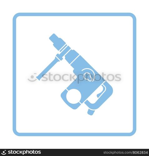 Electric perforator icon. Blue frame design. Vector illustration.