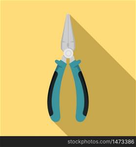 Electric pliers icon. Flat illustration of electric pliers vector icon for web design. Electric pliers icon, flat style