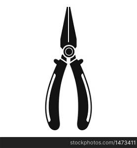 Electric pliers icon. Simple illustration of electric pliers vector icon for web design isolated on white background. Electric pliers icon, simple style