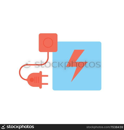 Electric plug, cord and socket interface icon. Creative sign from seo and development icons collection. Electric socket with a plug connection and disconnection concept.. Electric plug, cord and socket interface icon.