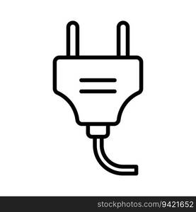 Electric plug elegant icon on trendy design