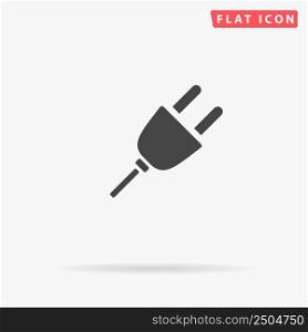 Electric Plug flat vector icon. Glyph style sign. Simple hand drawn illustrations symbol for concept infographics, designs projects, UI and UX, website or mobile application.. Electric Plug flat vector icon