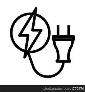 Electric Plug Icon. Bold outline design with editable stroke width. Vector Illustration.
