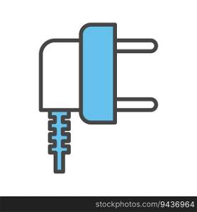 Electric plug icon on trendy design