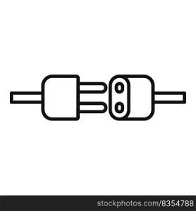 Electric plug icon outline vector. Social online. Web talk. Electric plug icon outline vector. Social online