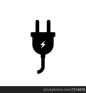 Electric plug icon simple design on white background
