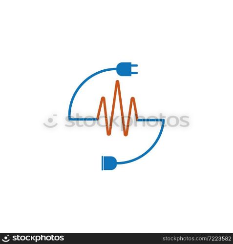 electric plug icon vector illustration logo design.
