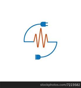 electric plug icon vector illustration logo design.