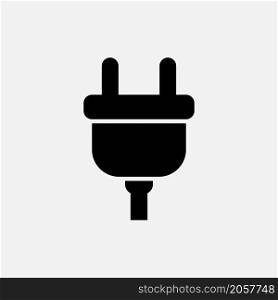 electric plug icon vector solid style