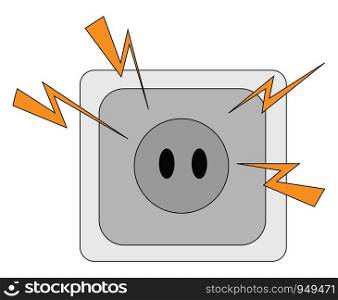 Electric plug illustration vector on white background