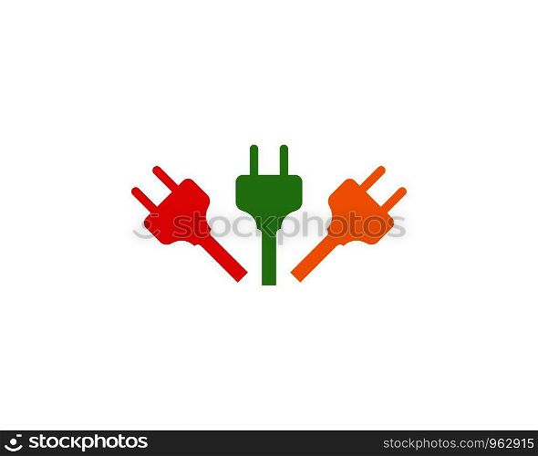 electric Plug logo vector template