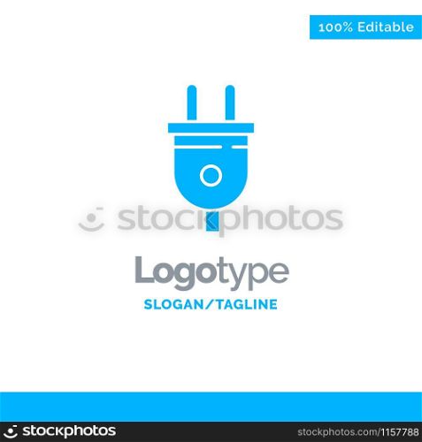 Electric, Plug, Power, Power Plug Blue Business Logo Template