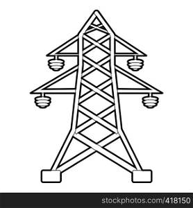 Electric pole icon. Outline illustration of electric pole vector icon for web. Electric pole icon, outline style