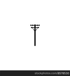  electric pole logo design vector illustration