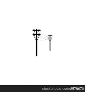 electric pole logo design vector illustration