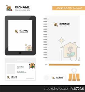 Electric power Business Logo, Tab App, Diary PVC Employee Card and USB Brand Stationary Package Design Vector Template