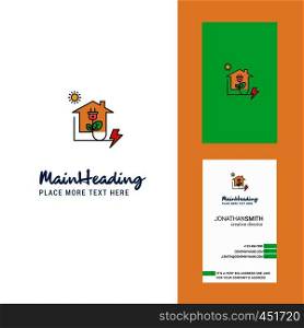 Electric power Creative Logo and business card. vertical Design Vector