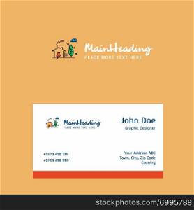 Electric power logo Design with business card template. Elegant corporate identity. - Vector