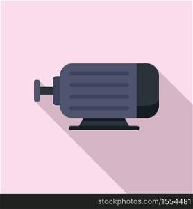 Electric power motor icon. Flat illustration of electric power motor vector icon for web design. Electric power motor icon, flat style