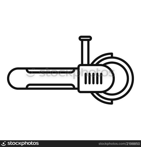 Electric saw machine icon outline vector. Power tool. Drill chain. Electric saw machine icon outline vector. Power tool