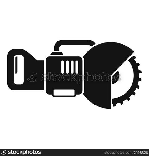 Electric saw tool icon simple vector. Power chain. Wood machine. Electric saw tool icon simple vector. Power chain