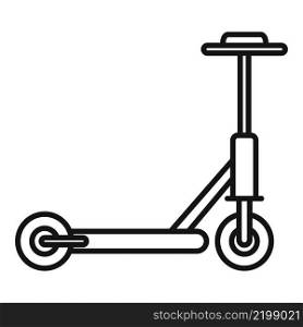 Electric scooter charge icon outline vector. Kick transport. Rental eco. Electric scooter charge icon outline vector. Kick transport