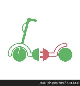 Electric scooter icon design illustration
