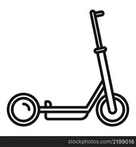 Electric scooter icon outline vector. Kick transport. Bike charge. Electric scooter icon outline vector. Kick transport
