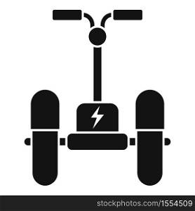 Electric scooter icon. Simple illustration of electric scooter vector icon for web design isolated on white background. Electric scooter icon, simple style