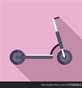 Electric scooter rider icon flat vector. Eco transport. Bike trotinette. Electric scooter rider icon flat vector. Eco transport