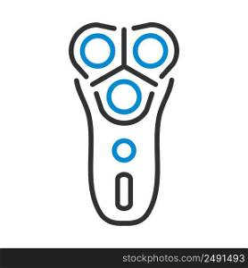 Electric Shaver Icon. Editable Bold Outline With Color Fill Design. Vector Illustration.