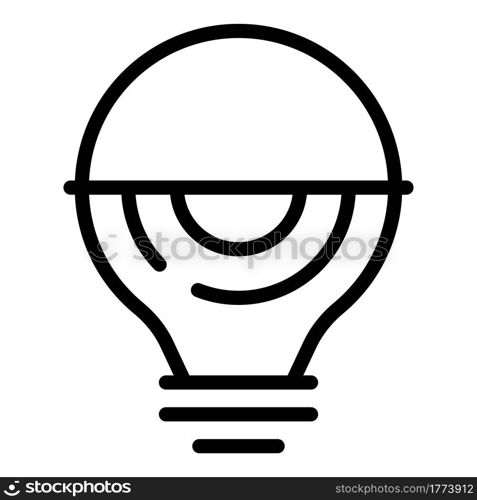 Electric smart lightbulb icon. Outline Electric smart lightbulb vector icon for web design isolated on white background. Electric smart lightbulb icon, outline style