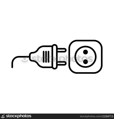 Electric socket with a plug icon.