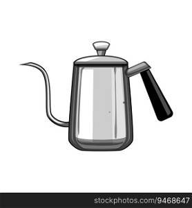 electric steel drip kettle cartoon. coffee kitchen, teapot cup, metal stainless electric steel drip kettle sign. isolated symbol vector illustration. electric steel drip kettle cartoon vector illustration