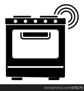 Electric stove icon. Simple illustration of electric stove vector icon for web design isolated on white background. Electric stove icon, simple style