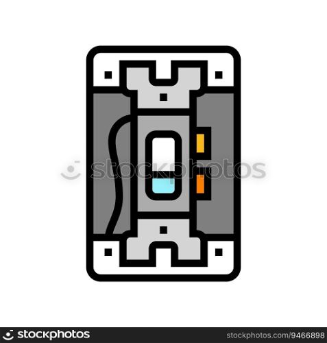 electric switch electrical engineer color icon vector. electric switch electrical engineer sign. isolated symbol illustration. electric switch electrical engineer color icon vector illustration