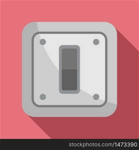 Electric switch icon. Flat illustration of electric switch vector icon for web design. Electric switch icon, flat style