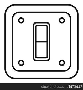 Electric switch icon. Outline electric switch vector icon for web design isolated on white background. Electric switch icon, outline style