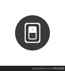 electric switch icon vector logo design