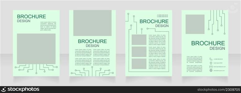 Electric technology and equipment for home blank brochure design. Template set with copy space for text. Premade corporate reports collection. Editable 4 paper pages. Arial, Myriad Pro fonts used. Electric technology and equipment for home blank brochure design