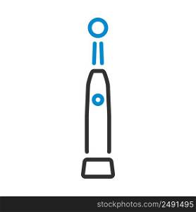 Electric Toothbrush Icon. Editable Bold Outline With Color Fill Design. Vector Illustration.