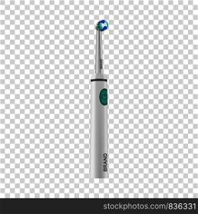 Electric toothbrush icon. Realistic illustration of electric toothbrush vector icon for on transparent background. Electric toothbrush icon, realistic style